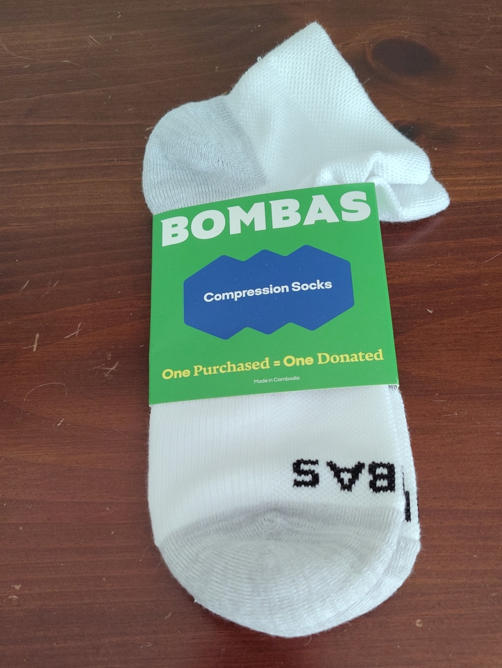Bombas Compression Socks Midweight Ankle White Women's Medium